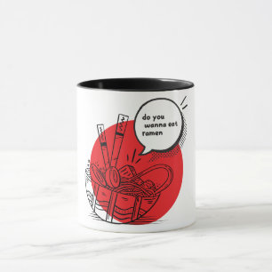 Cute Kawaii Ramen - Grappig Japans Eten Mok