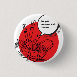 Cute Kawaii Ramen - Grappig Japans Eten Ronde Button 3,2 Cm