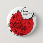Cute Kawaii Ramen - Grappig Japans Eten Ronde Button 5,7 Cm (Voorkant)