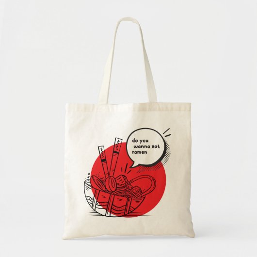 Cute Kawaii Ramen - Grappig Japans eten Tote Bag (Voorkant)