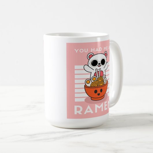 Cute Kawaii Ramen Koffiemok (Voorkant rechts)