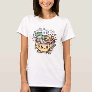 Cute Kawaii Ramen Kom Anime Esthetiek Japans T-shirt