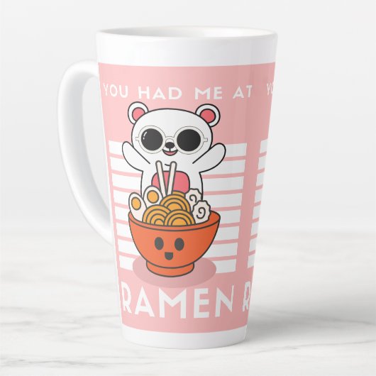 Cute Kawaii Ramen Latte Mok (Linkerhoek)