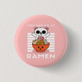 Cute Kawaii Ramen Ronde Button 3,2 Cm