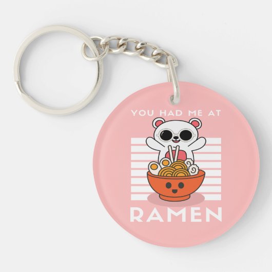 Cute Kawaii Ramen Sleutelhanger (Voorkant)
