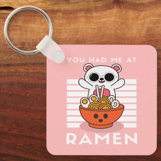 Cute Kawaii Ramen Sleutelhanger (Voorkant)