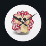 Cute Kawaii Red Mushroom Hedgehog Toadstool Art Ronde Klok<br><div class="desc">Add a touch of forest magic to your day with this incredibly cute Mushroom Hedgehog design! This adorable woodland hybrid character features a glossy red toadstool cap with pink dots and big, sweet anime-style eyes. This kawaii illustration perfectly captures the trendy cottagecore and fairycore aesthetics. It makes a wonderful gift...</div>