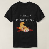 Cute Kawaii Red Panda Lazy Tired Chilling to do Li T-shirt (Design voorkant)