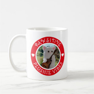 Cute Kawaii Red Pawsitive Plushie Vibes Photo Koffiemok