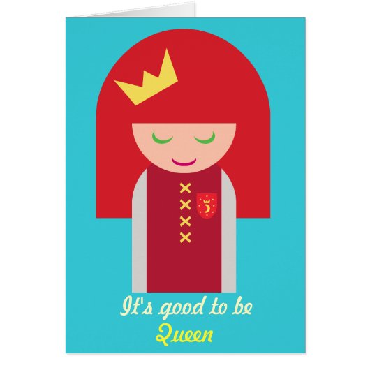 Cute Kawaii Redhead Warrior Good Girl Queen (Voorkant)