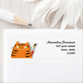 Cute Kawaii Return Address Etiket (Insitu)