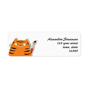 Cute Kawaii Return Address Etiket