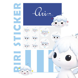 Cute Kawaii Riri Emotie Sticker Sheet