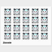 Cute Kawaii Robot Mascotte QR Code Sticker (Vel)
