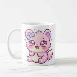 Cute Kawaii Roze Beer Pastel Chibi Kat Hart St Koffiemok