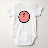 Cute Kawaii Roze Biggetje Varken Vector Kunst Romper (Achterkant)
