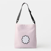 Cute, kawaii, roze bunny design crossbody tas (Achterkant)