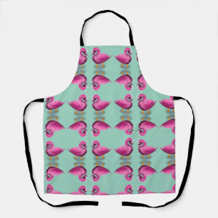 Cute Kawaii Roze Eend & Harten Kinderkamer Kunst Schort