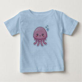 Cute Kawaii Roze Kwallen Stickerontwerp -Happy C