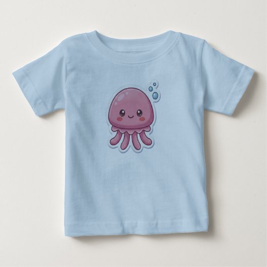 Cute Kawaii Roze Kwallen Stickerontwerp -Happy C (Voorkant)