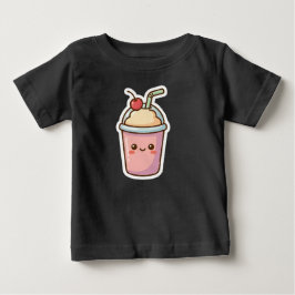 Cute Kawaii Roze Milkshake Stickerontwerp - Adorab