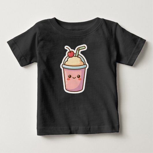 Cute Kawaii Roze Milkshake Stickerontwerp - Adorab (Voorkant)