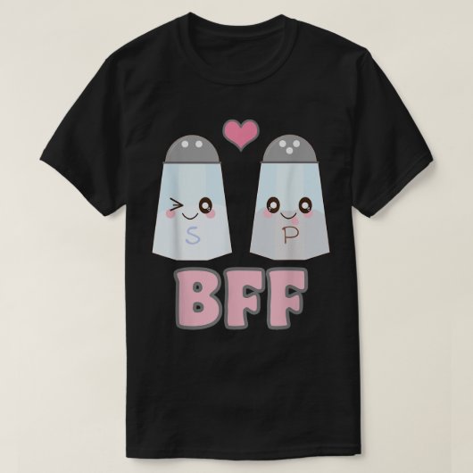 Cute Kawaii Salt and Pepper BFF Best Friends Forev T-shirt (Design voorkant)