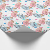 Cute Kawaii schoenen Geslacht blad Cadeaupapier (Hoek)