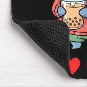 Cute Kawaii Shark Boba Tea Funny Bubble Tea Lover Muismat (Hoek)