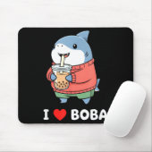Cute Kawaii Shark Boba Tea Funny Bubble Tea Lover Muismat (Met muis)