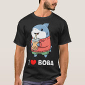 Cute Kawaii Shark Boba Tea Funny Bubble Tea Lover  T-shirt (Voorkant)