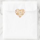 Cute Kawaii Shiba Bakery Pattern | Cozy Breakfast Hart Sticker (Tas)