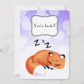 Cute Kawaii slaapvos Kaart (Achterkant)