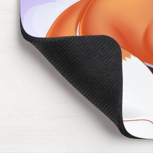 Cute Kawaii Slapende cartoon vos Muismat (Hoek)