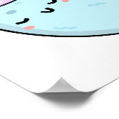 Cute Kawaii Sleepy Moon Poster (Hoek)