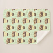 Cute Kawaii Sloth in Coffee Cup Sherpa Deken (Voorkant (horizontaal))