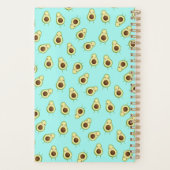 Cute Kawaii Smiling Avocado Pattern Personalized Planner (Achterkant)