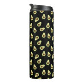 Cute Kawaii Smiling Avocado Pattern Thermosbeker (Geroteerd rechts)
