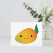Cute Kawaii Smiling Mango Briefkaart (Staand voorkant)