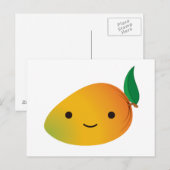 Cute Kawaii Smiling Mango Briefkaart (Voorkant / Achterkant)