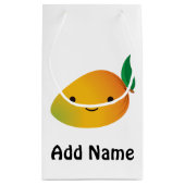 Cute Kawaii Smiling Mango Klein Cadeauzakje (Achterkant)