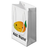 Cute Kawaii Smiling Mango Klein Cadeauzakje (Voorkant Gekanteld)