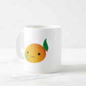 Cute Kawaii Smiling Mango Koffiemok (Voorkant links)