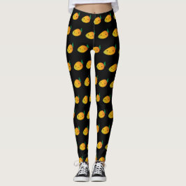 Cute Kawaii Smiling Mango Leggings