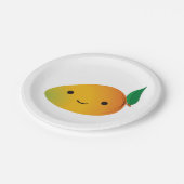 Cute Kawaii Smiling Mango Papieren Bordje (Gekanteld)