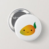 Cute Kawaii Smiling Mango Ronde Button 5,7 Cm (Voorkant /achterkant)