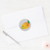 Cute Kawaii Smiling Mango Ronde Sticker (Envelop)