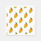 Cute Kawaii Smiling Mango Servetten (Voorkant)