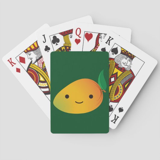 Cute Kawaii Smiling Mango Speelkaarten (Achterkant)