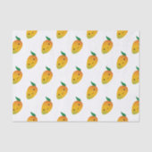 Cute Kawaii Smiling Mango Tissuepapier (Voorkant)